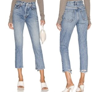 AGOLDE Riley High Rise Straight Crop In Endless